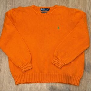 Vintage 90’s Polo Ralph Lauren Orange Knit Crewneck Sweater